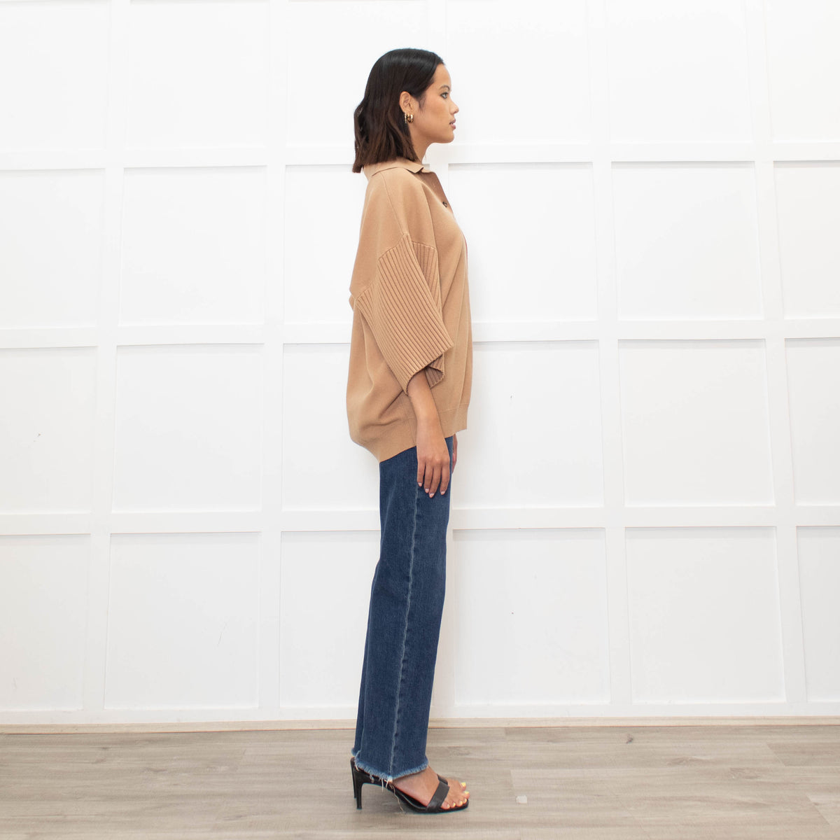 Roksanda Tan knit Orange Pocket Oversized Knit Top