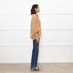 Roksanda Tan knit Orange Pocket Oversized Knit Top