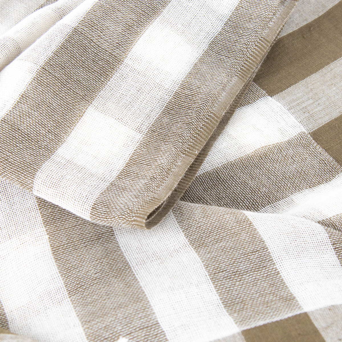 Weekend Max Mara Khaki Check Linen Scarf