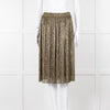 Isabel Marant Etoile Gold Plisse Skirt