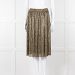 Isabel Marant Etoile Gold Plisse Skirt
