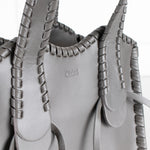 Chloe Elephant Grey Small Whipstitch Tote Bag