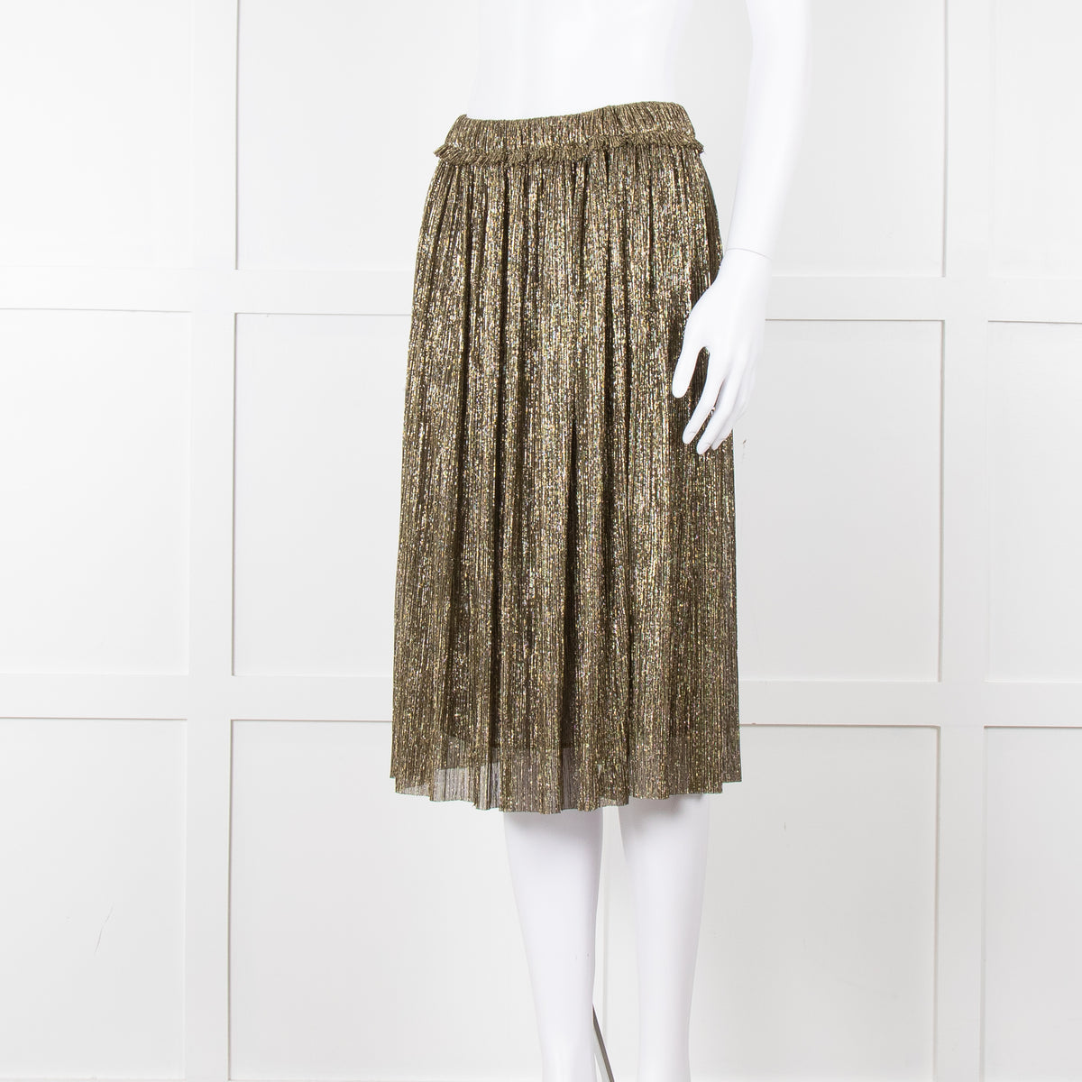 Isabel Marant Etoile Gold Plisse Skirt