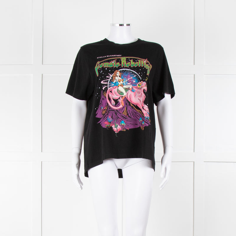 Stella McCartney 'Female Rebellion' Black Graphic T-Shirt