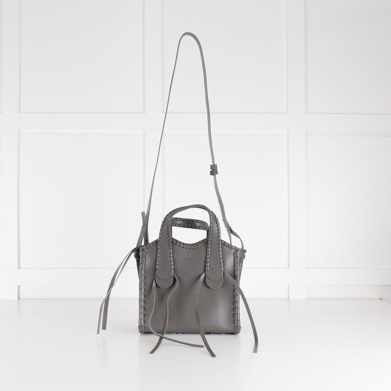 Chloe Elephant Grey Small Whipstitch Tote Bag