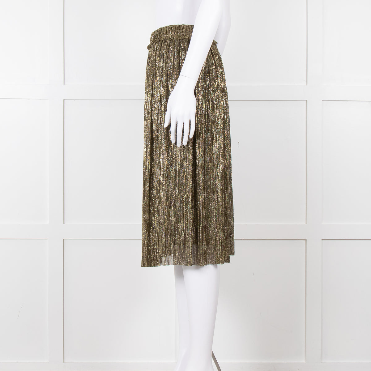 Isabel Marant Etoile Gold Plisse Skirt