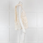 Ganni Cream Lace Halter Neck Top