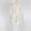 Ganni Cream Lace Halter Neck Top