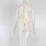 Ganni Cream Lace Halter Neck Top