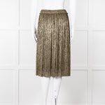 Isabel Marant Etoile Gold Plisse Skirt