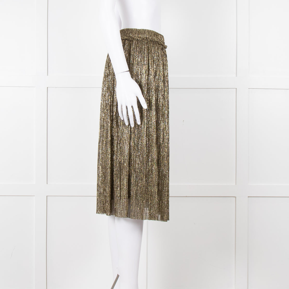 Isabel Marant Etoile Gold Plisse Skirt
