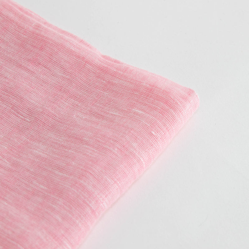 Puro Pink Linen Fringed Scarf