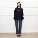 Sandro Navy White Paris Logo Sweatshirt