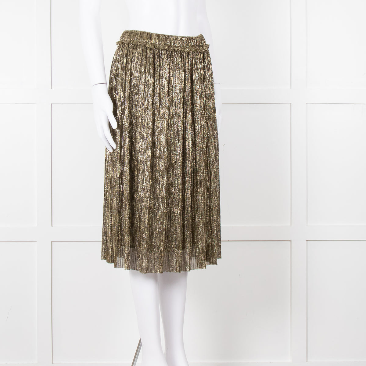 Isabel Marant Etoile Gold Plisse Skirt