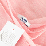 Puro Pink Linen Fringed Scarf