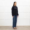 Sandro Navy White Paris Logo Sweatshirt