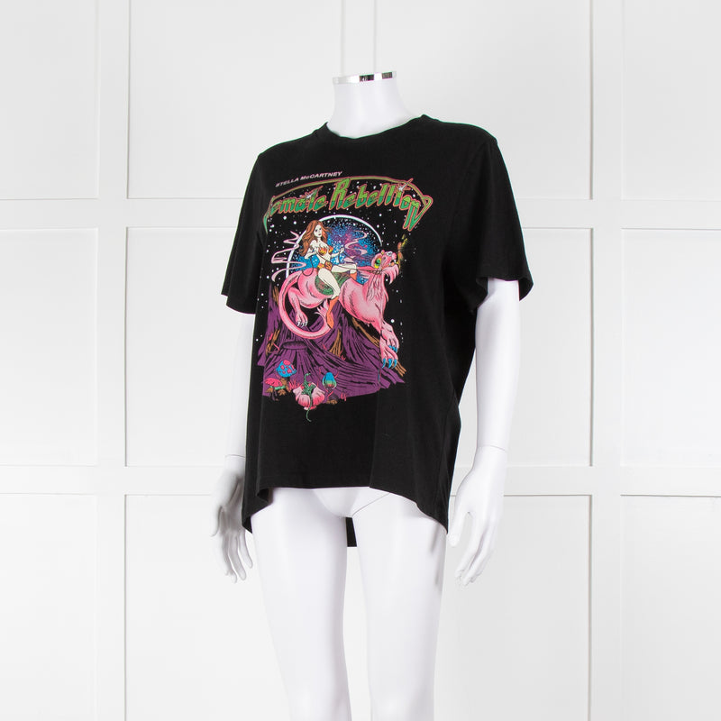 Stella McCartney 'Female Rebellion' Black Graphic T-Shirt