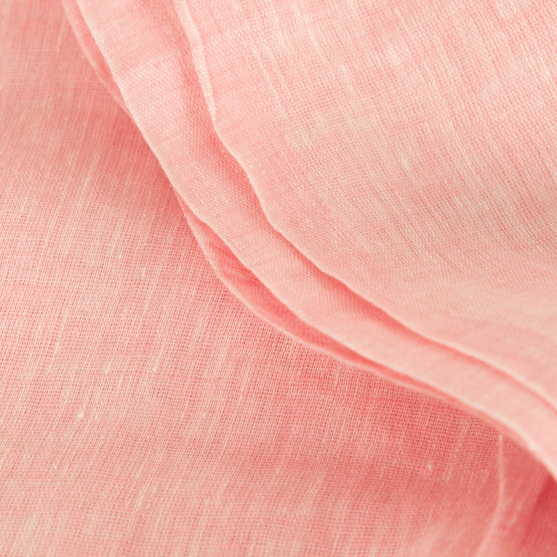 Puro Pink Linen Fringed Scarf