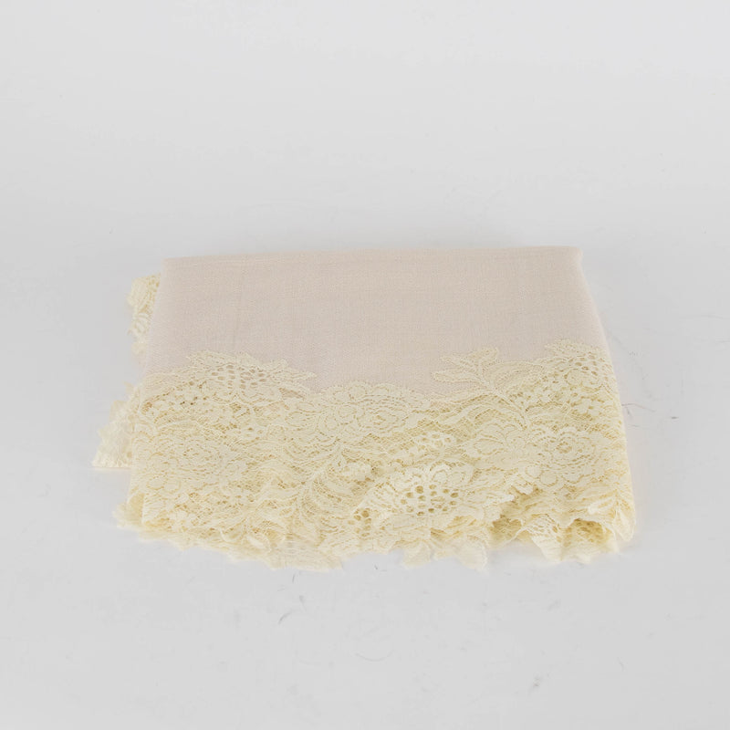 Picket Cream Lace Cashmere Shawl