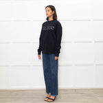 Sandro Navy White Paris Logo Sweatshirt