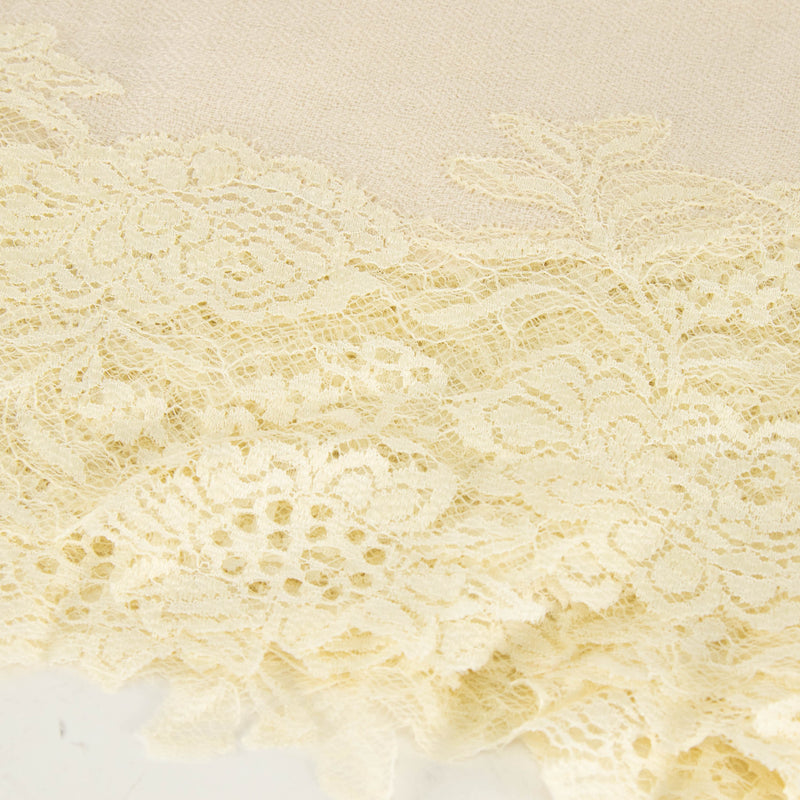 Picket Cream Lace Cashmere Shawl