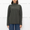 Piazza Castello Khaki Ribbed Cashmere Top