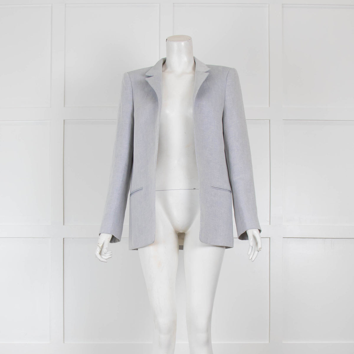 Zadig & Voltaire Light Blue Blazer with Pink Metallic Thread