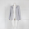 Zadig & Voltaire Light Blue Blazer with Pink Metallic Thread
