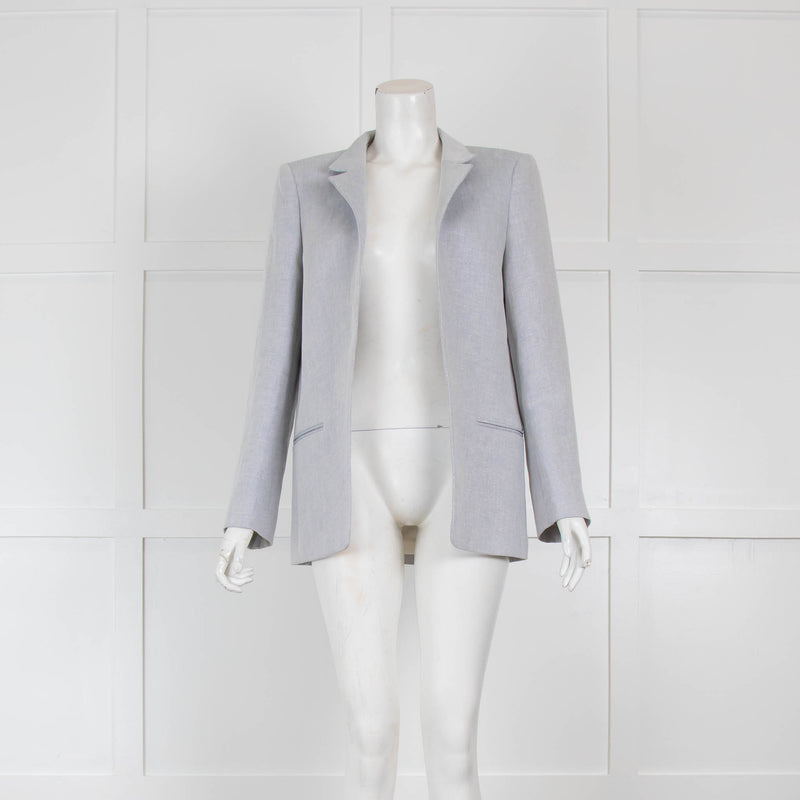 Zadig & Voltaire Light Blue Blazer with Pink Metallic Thread