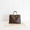 Louis Vuitton Brown Monogram OnTheGo MM Bag With Bag Charm