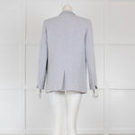 Zadig & Voltaire Light Blue Blazer with Pink Metallic Thread