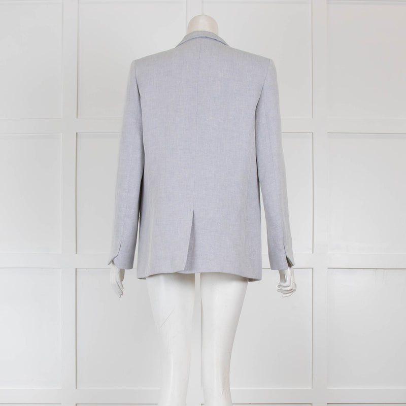 Zadig & Voltaire Light Blue Blazer with Pink Metallic Thread