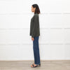 Piazza Castello Khaki Ribbed Cashmere Top