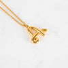Missoma Curly Molten Initial A Pendant Necklace 18ct Gold Vermeil