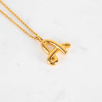Missoma Curly Molten Initial A Pendant Necklace 18ct Gold Vermeil