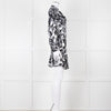 Rixo Black and White Patterened V Neck Dress