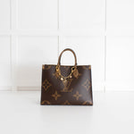 Louis Vuitton Brown Monogram OnTheGo MM Bag With Bag Charm