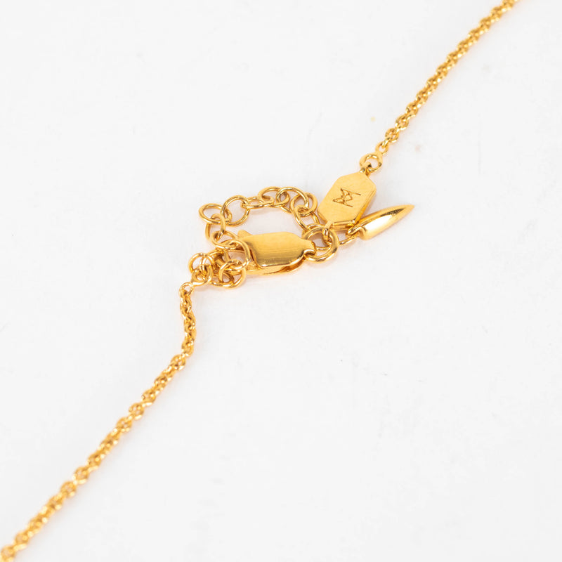 Missoma Curly Molten Initial A Pendant Necklace 18ct Gold Vermeil