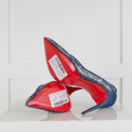 Christian Louboutin Navy Blue Lace High Heels