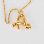 Missoma Curly Molten Initial A Pendant Necklace 18ct Gold Vermeil