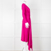 Solace London Purple Long Sleeve Plunge Neck Dress with Tie