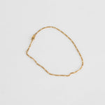 Otiumberg Gold Plated Delicate Flat Chain Anklet