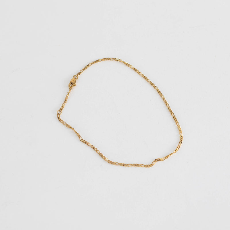 Otiumberg Gold Plated Delicate Flat Chain Anklet