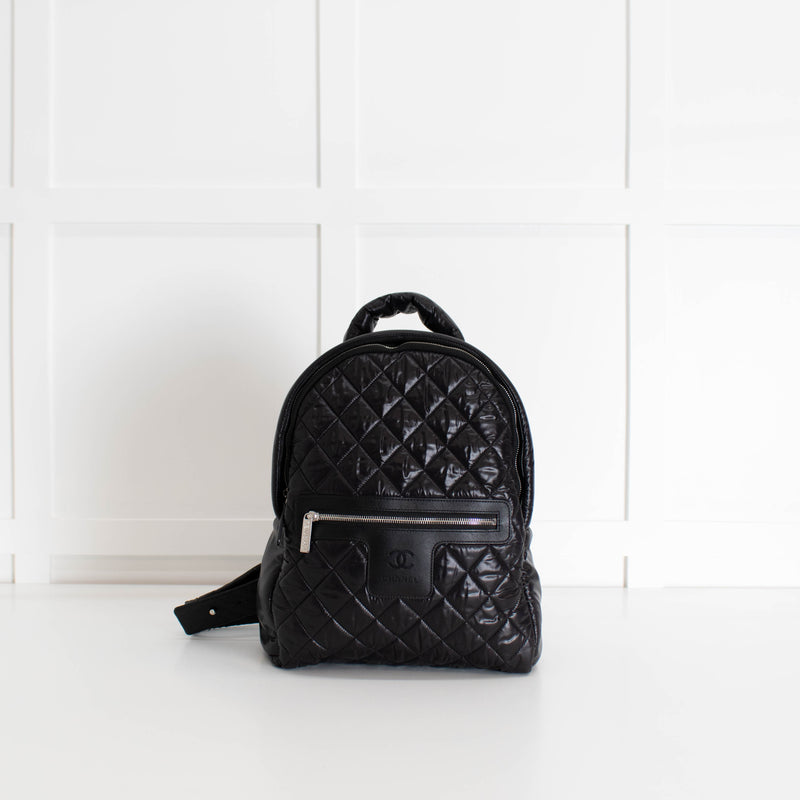 Chanel Black Quilted Coco Cocoon Nylon Backpack