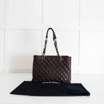 Chanel Brown Caviar Leather Grand Shopping Tote