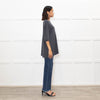 Frankie Shop Charcoal Grey Lenny Knit Short Sleeve Top
