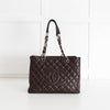 Chanel Brown Caviar Leather Grand Shopping Tote