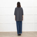 Frankie Shop Charcoal Grey Lenny Knit Short Sleeve Top