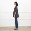 Frankie Shop Charcoal Grey Lenny Knit Short Sleeve Top