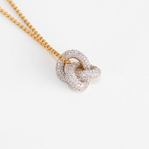 Otiumberg Gold Vermeil Necklace with Diamond Knot